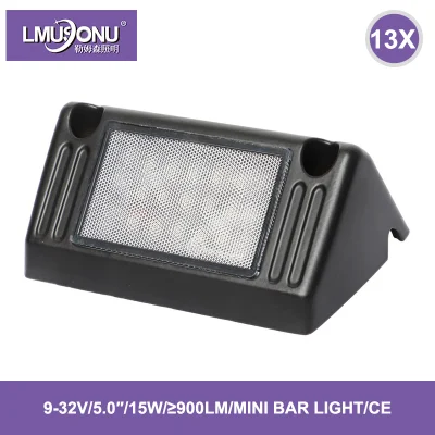 Lmusonu 5.0 pulgadas 15W coche camión mini barra de luz LED curvada 9